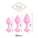 Набір силіконових анальних пробок FeelzToys - Bibi Butt Plug Set 3 pcs Pink 102457 фото 2