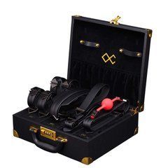 БДСМ-набір LOCKINK Moonlight Treasure Chest, чорний, натуральна шкіра 110018 фото