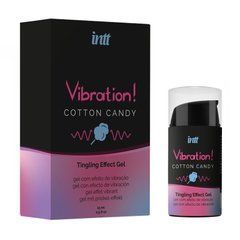 Рідкий вібратор Intt Vibration Cotton Candy (15 мл), густий гель, дуже смачний, діє до 30 хвилин 107830 фото