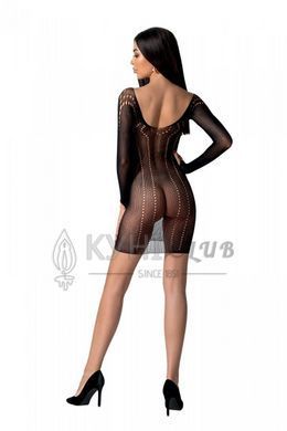 Напівпрозора мінісукня Passion BS101 One Size, black, рукави-мітенки 106961 фото
