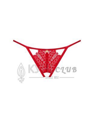 Трусики з доступом Obsessive Ingridia crotchless thong M/L, червоні 107065 фото