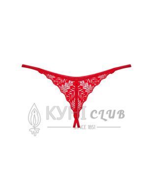 Трусики з доступом Obsessive Ingridia crotchless thong M/L, червоні 107065 фото