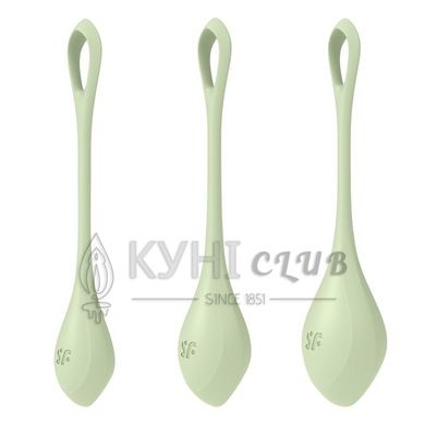 Набір йоні намистин Satisfyer Yoni Power 2 Light Green, диаметр 2-2,5-3см, вес 22-44-73гр 103448 фото