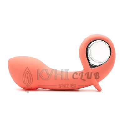 Анальный вибратор KisToy Klein Orange с надувающимся кончиком, unisex, диаметр 35-50мм 100600 фото