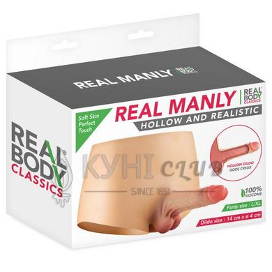 Страпон Real Body — Real Manly hollow and realistic L/XL 107992 фото