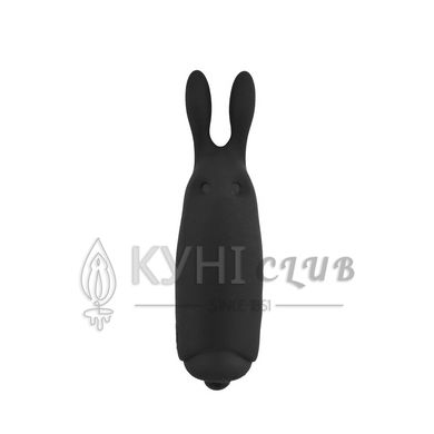 Вибропуля Adrien Lastic Pocket Vibe Rabbit Black со стимулирующими ушками 101385 фото