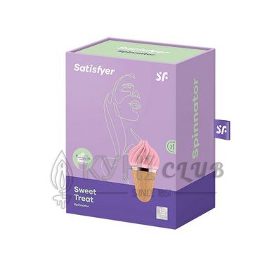 Морозиво-спінатор Satisfyer Lay-On - Sweet Treat Pink/Brown, 10 режимів роботи, водонепроникний 101747 фото