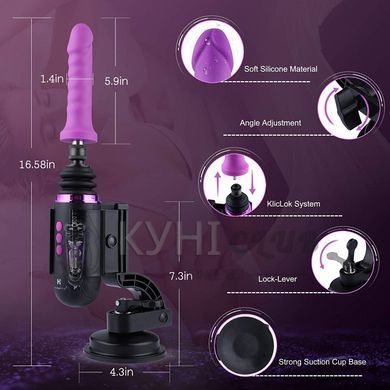 Міні секс-машина Hismith Mini Capsule Sex-Machine with Strong Suction Cup, потужна, перезаряджувана 104178 фото