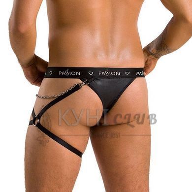 Чоловічі трусики танга з підв&rsquo;язкою Passion 058 THONG BILL S/M Black 105614 фото