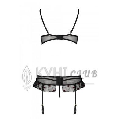 Сексуальний комплект з поясом для панчіх Passion LOVELIA SET L/XL, black 102637 фото