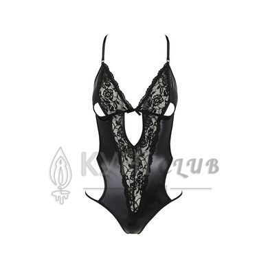 Боди с имитацией кожи и стрепами Passion ASUNA BODY XXL/XXXL, black 102120 фото