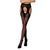 Эротические колготки-бодистокинг Passion S017 black, имитация ажурных чулок и пояса 100803 фото