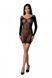 Напівпрозора мінісукня Passion BS101 One Size, black, рукави-мітенки 106961 фото 1