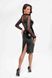 Платье Noir Handmade F310 Sublime, XL, black, миди, мокрый эффект, верх &mdash; сетка, длинный рукав 108298 фото 2