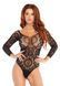 Еротичне боді-бодістокінг Leg Avenue Snap crotch thong back teddy Black S/M 107151 фото 1