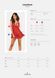 Прозрачная сорочка бэби-долл Obsessive Lacelove babydoll & thong XS/S Red, кружево, стринги 106648 фото 5