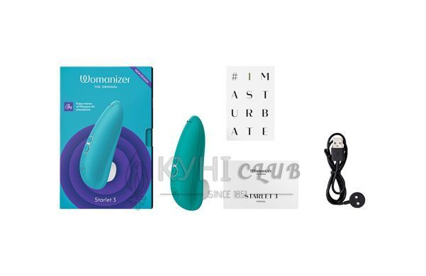 Вакуумний кліторальний стимулятор Womanizer Starlet 3 TURQUOISE 106767 фото