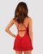 Прозрачная сорочка бэби-долл Obsessive Lacelove babydoll & thong XS/S Red, кружево, стринги 106648 фото 2