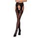 Эротические колготки-бодистокинг Passion S017 black, имитация ажурных чулок и пояса 100803 фото 1