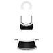 Атласний еротичний костюм покоївки Obsessive Maid set S/M, black, 5 предметів 105693 фото 3