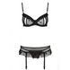 Сексуальний комплект з поясом для панчіх Passion LOVELIA SET L/XL, black 102637 фото 4