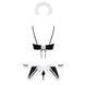 Атласний еротичний костюм покоївки Obsessive Maid set S/M, black, 5 предметів 105693 фото 4