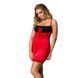 Сорочка приталенная с открытой спиной LENA CHEMISE red 4XL/5XL - Passion, трусики 101414 фото 1