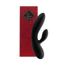 Гнучкий вібратор кролик з двома моторами FeelzToys Lea Rabbit Vibrator Black 102318 фото