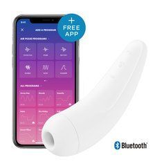 Вакуумний кліторальний стимулятор Satisfyer Curvy 2+ White з керуванням через інтернет 108733 фото