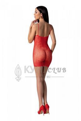 Ажурное мини-платье на тонких бретелях Passion BS096 One Size, red, плетение на груди 106947 фото