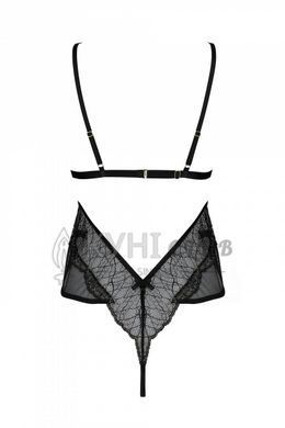 Боді Passion AMBERLY BODY black, S/M, відкрита спина, низ стрінги 108478 фото