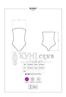 Еротичний костюм кролика Obsessive Bunny costume S/M, black, боді, чокер, гартери, панчохи, маска 105678 фото