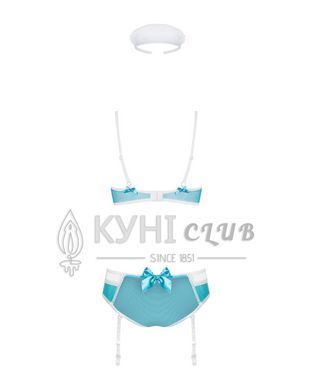 Эротический костюм медсестры Obsessive 834-CST-6 L/XL, бело-голубой 105162 фото