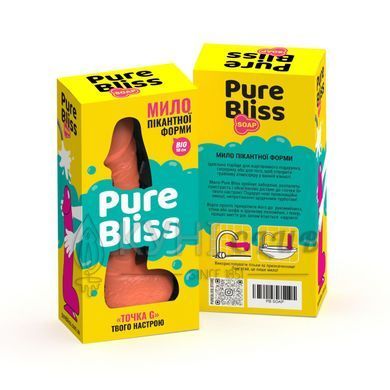 Мило у формі пеніса Pure Bliss BIG Coral, крафтове мило-член, натуральне 104438 фото