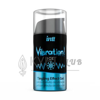 Рідкий вібратор Intt Vibration Ice (15 мл), густий гель, дуже незвичайний, діє до 30 хвилин 100972 фото