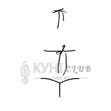 Комплект белья MELISSA BIKINI black S/M - Passion: лиф со шнуровкой и трусики стринги 101615 фото