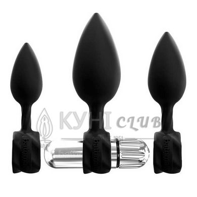 Набір анальних вібропробок Bathmate Anal Training Plugs VIBE, діаметр 2,5см - 3,1см - 3,8см 108883 фото