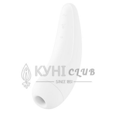 Вакуумний кліторальний стимулятор Satisfyer Curvy 2+ White з керуванням через інтернет 108733 фото