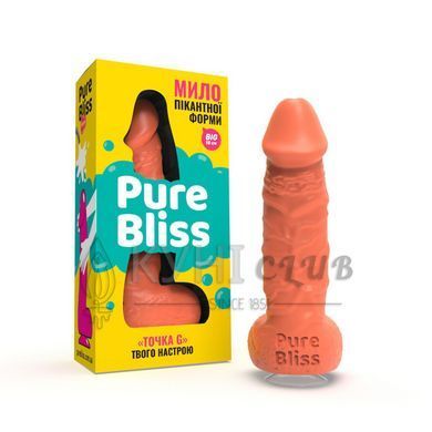 Мило у формі пеніса Pure Bliss BIG Coral, крафтове мило-член, натуральне 104438 фото