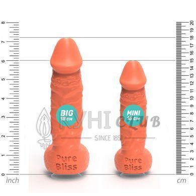 Мило у формі пеніса Pure Bliss BIG Coral, крафтове мило-член, натуральне 104438 фото