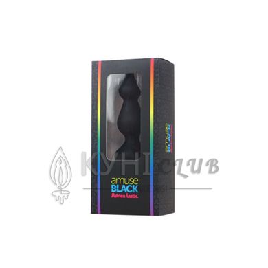 Анальна пробка Adrien Lastic Amuse Mini Black (S) з двома переходами, макс. діаметр 3 см 101369 фото