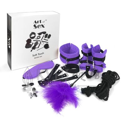 Набор БДСМ Art of Sex - Soft Touch BDSM Set, 9 предметов, Фиолетовый 104574 фото