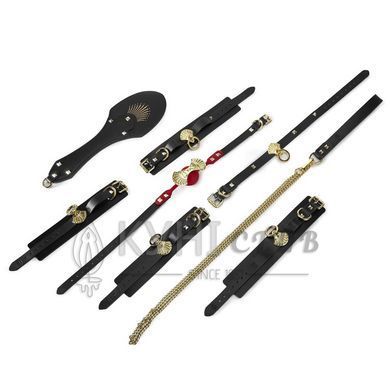 Розкішний набір для BDSM Zalo Bondage Play Kit, 10 аксесуарів у кейсі, шкіра, кристал Swarovski 106200 фото