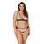 Комплект белья Passion VIENA SET 6XL/7XL, beige, лиф, стринги с доступом, бантики 105037 фото