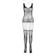 Бодістокінг Passion ECO BS001 One Size black, з доступом, імітація підв&rsquo;язок, флористичний декор 104976 фото 3