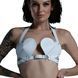 Ліф Серце з натуральної шкіри Feral Feelings - Hearts Bra White 107432 фото 1