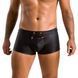 Чоловічі шкіряні боксери з клапаном Passion 050 SHORT PATRICK XXL/XXXL Black 105600 фото 1