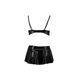 Комплект белья под латекс DEBY SET black L/XL - Passion: лиф, мини-юбочка, стринги 109099 фото 4