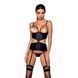 Корсет с открытой грудью Passion JANNIES CORSET L/XL black, стринги в наборе 106315 фото 1