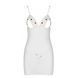 Сорочка з вирізами на грудях, стрінги Passion LOVELIA CHEMISE L/XL, white 102622 фото 5